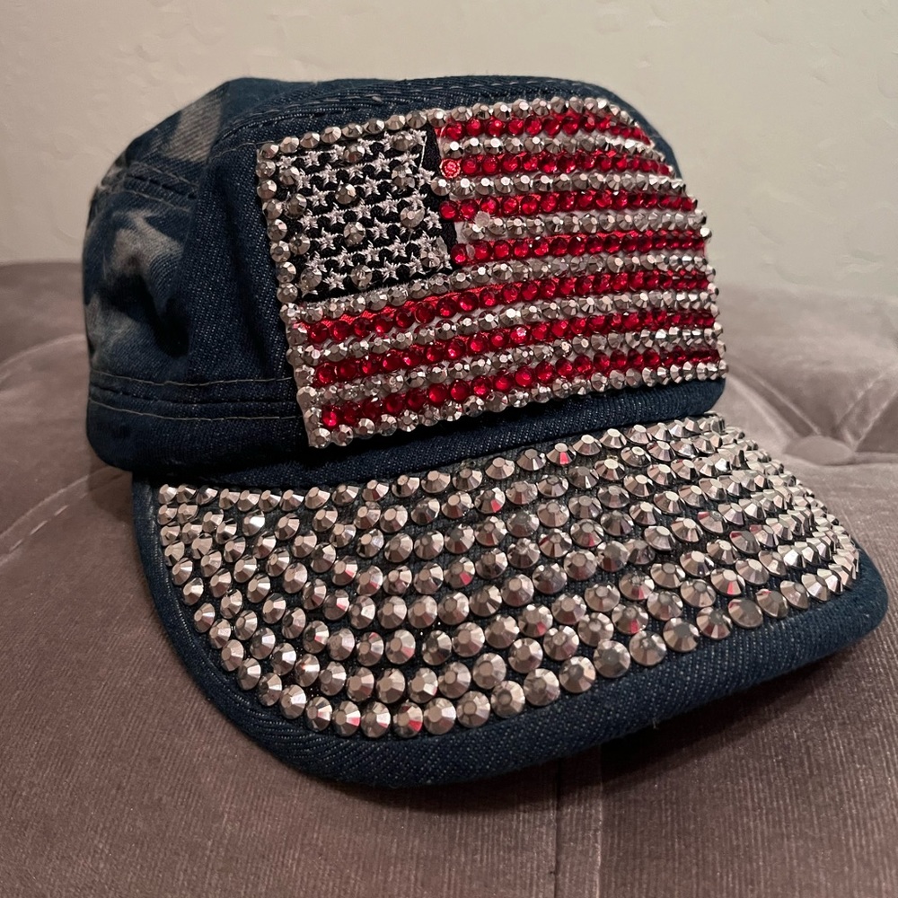 Bedazzled American Flag Hat 🇺🇸